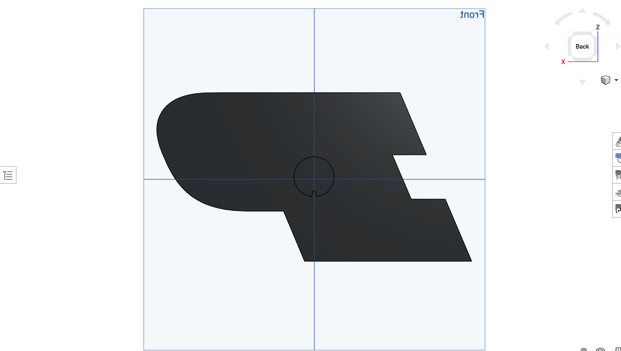 Onshape model of the graduation cap logo, back view