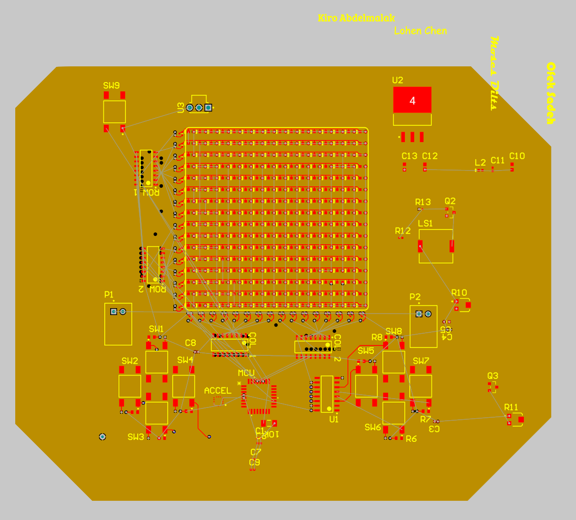 PCB layout of the console